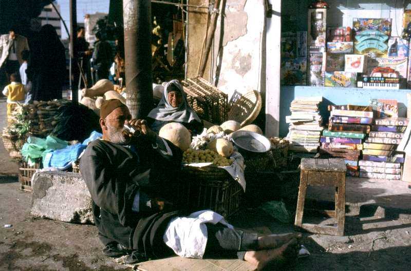 in the streets of Madinat Fayum, the capital