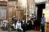 some people hanging around in the narrow alleys of the old town