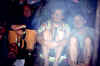 the three of us in front of the fire waiting for the water to cool to get a tea, see bernd with the tea bags